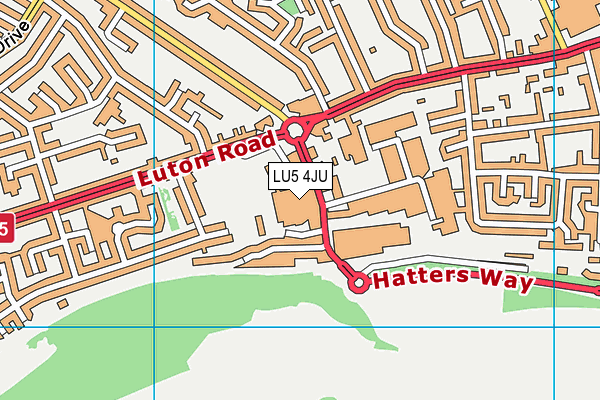 Newton Recreation Ground map (LU5 4JU) - OS VectorMap District (Ordnance Survey)