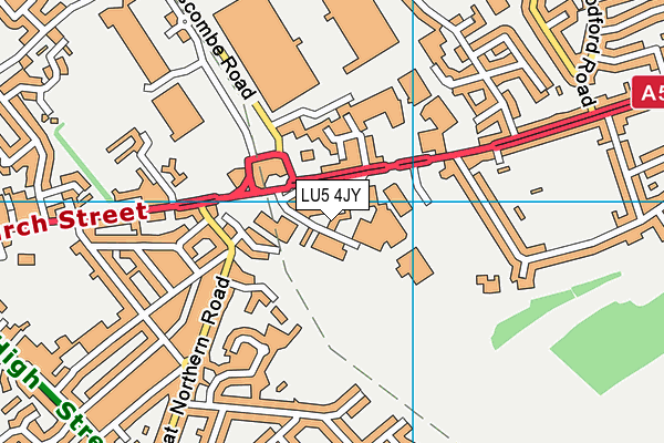 LU5 4JY map - OS VectorMap District (Ordnance Survey)