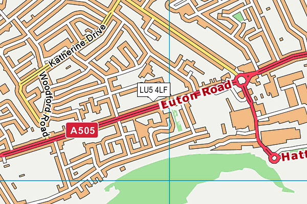 LU5 4LF map - OS VectorMap District (Ordnance Survey)