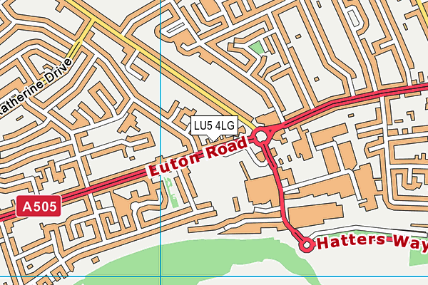 LU5 4LG map - OS VectorMap District (Ordnance Survey)