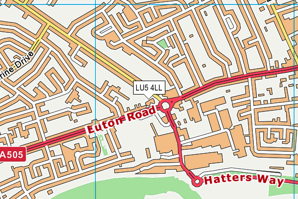 LU5 4LL map - OS VectorMap District (Ordnance Survey)