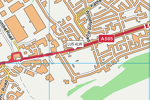 Luton Road Recreation Ground map (LU5 4LW) - OS VectorMap District (Ordnance Survey)