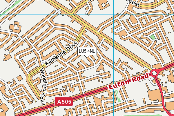 LU5 4NL map - OS VectorMap District (Ordnance Survey)