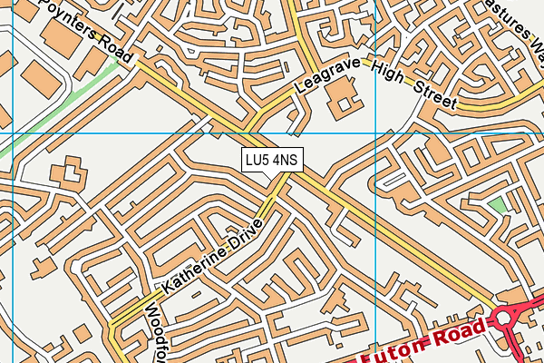 LU5 4NS map - OS VectorMap District (Ordnance Survey)