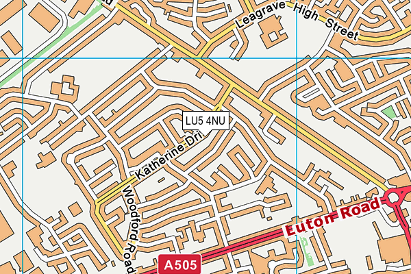LU5 4NU map - OS VectorMap District (Ordnance Survey)