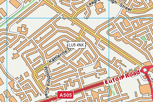 LU5 4NX map - OS VectorMap District (Ordnance Survey)