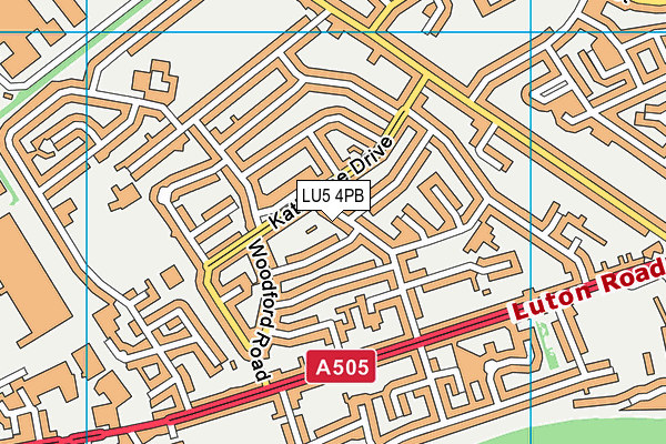 LU5 4PB map - OS VectorMap District (Ordnance Survey)