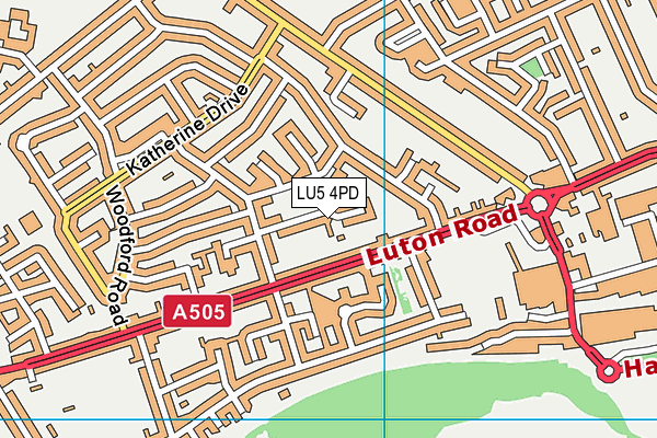 LU5 4PD map - OS VectorMap District (Ordnance Survey)