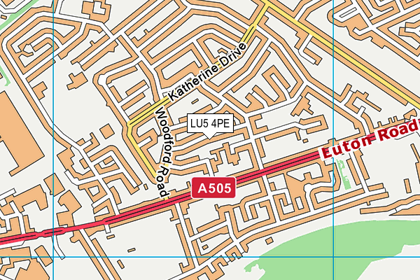 LU5 4PE map - OS VectorMap District (Ordnance Survey)