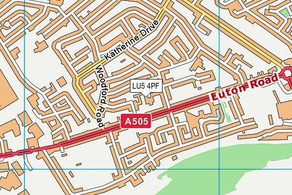 LU5 4PF map - OS VectorMap District (Ordnance Survey)