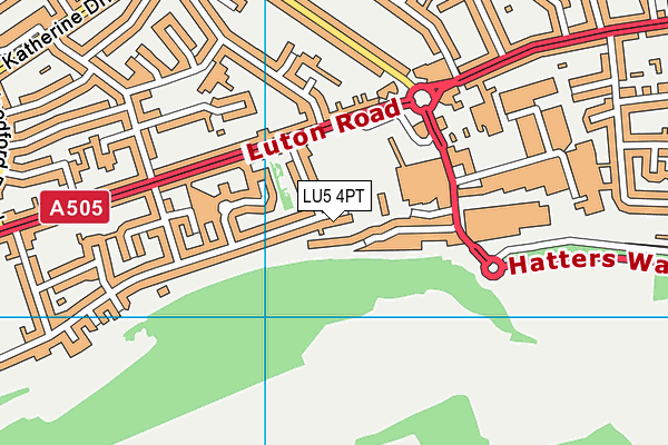 LU5 4PT map - OS VectorMap District (Ordnance Survey)