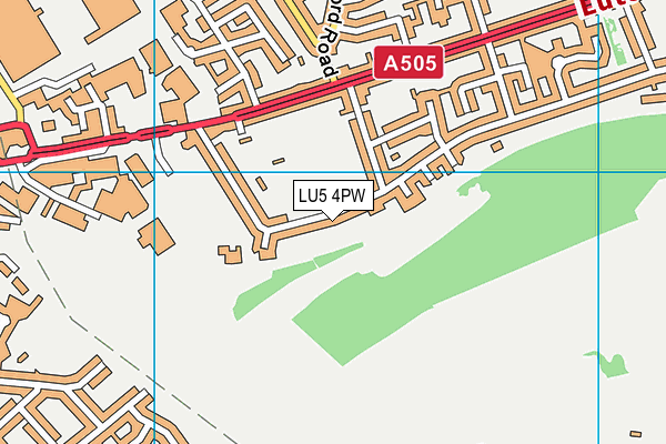 LU5 4PW map - OS VectorMap District (Ordnance Survey)