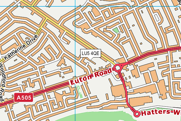 LU5 4QE map - OS VectorMap District (Ordnance Survey)