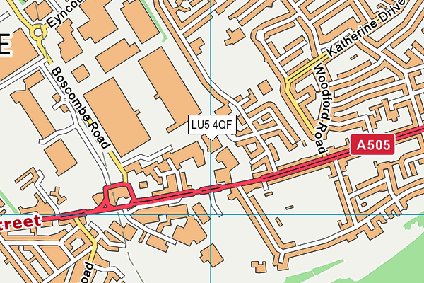 LU5 4QF map - OS VectorMap District (Ordnance Survey)