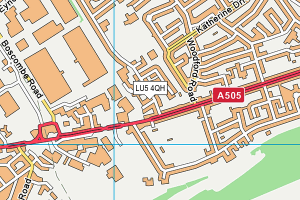 LU5 4QH map - OS VectorMap District (Ordnance Survey)