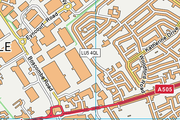 Ridgeway Avenue map (LU5 4QL) - OS VectorMap District (Ordnance Survey)
