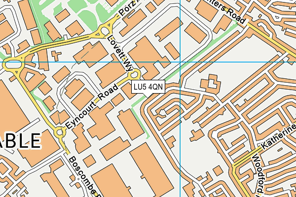 LU5 4QN map - OS VectorMap District (Ordnance Survey)