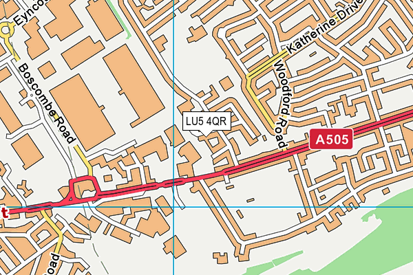 LU5 4QR map - OS VectorMap District (Ordnance Survey)