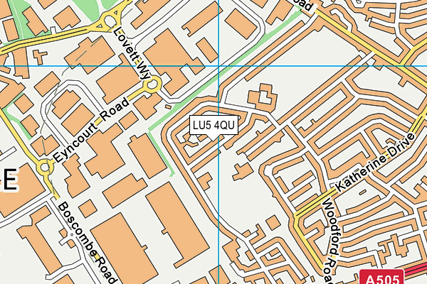 LU5 4QU map - OS VectorMap District (Ordnance Survey)