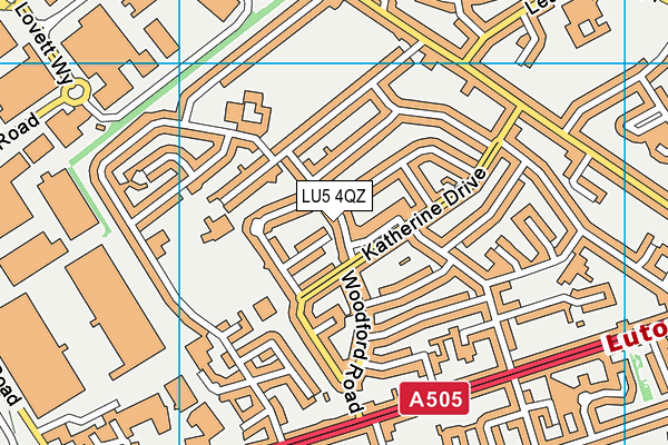 LU5 4QZ map - OS VectorMap District (Ordnance Survey)