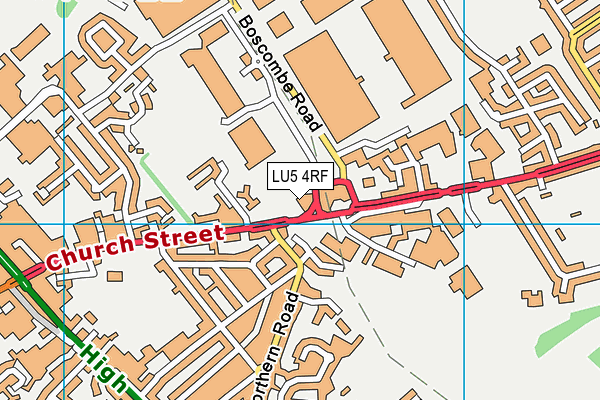 LU5 4RF map - OS VectorMap District (Ordnance Survey)