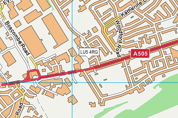 LU5 4RG map - OS VectorMap District (Ordnance Survey)