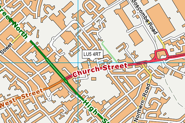 LU5 4RT map - OS VectorMap District (Ordnance Survey)