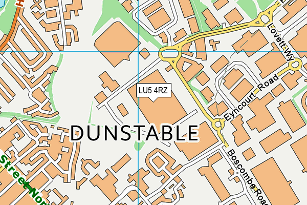 LU5 4RZ map - OS VectorMap District (Ordnance Survey)