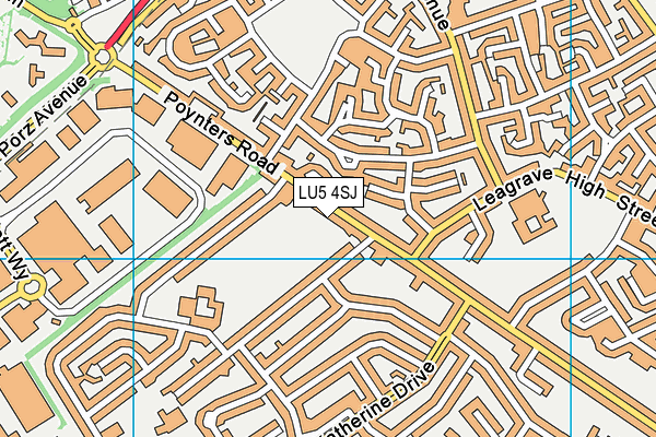 LU5 4SJ map - OS VectorMap District (Ordnance Survey)