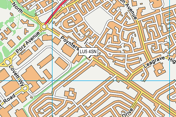 LU5 4SN map - OS VectorMap District (Ordnance Survey)
