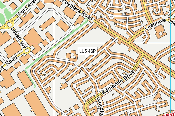 LU5 4SP map - OS VectorMap District (Ordnance Survey)