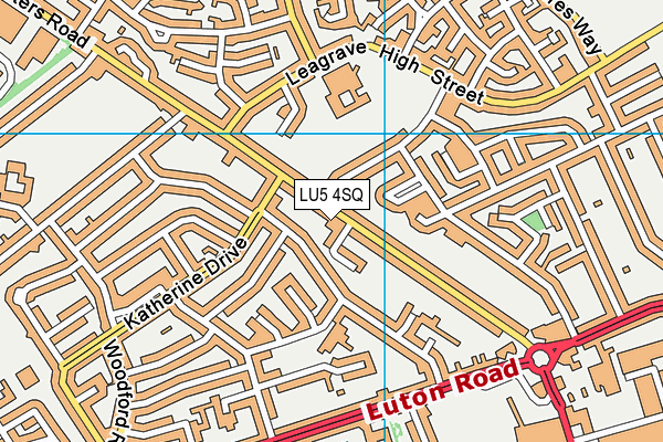 LU5 4SQ map - OS VectorMap District (Ordnance Survey)