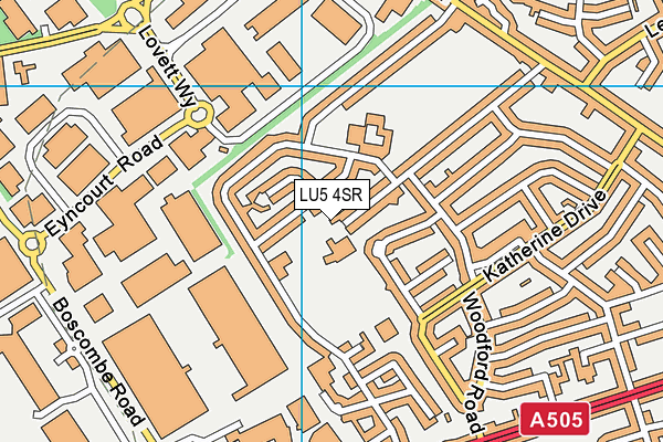 Hadrian Academy map (LU5 4SR) - OS VectorMap District (Ordnance Survey)