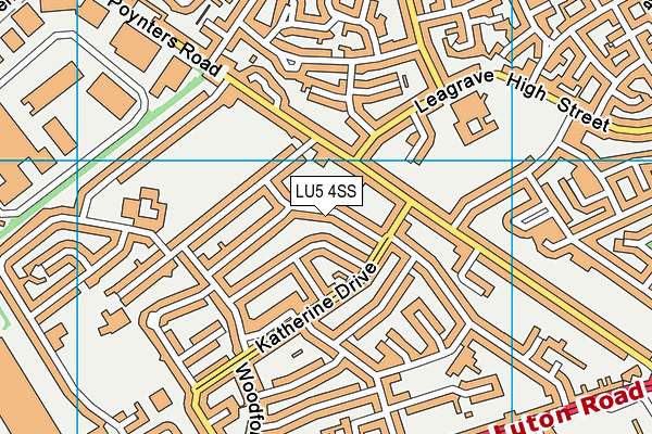 LU5 4SS map - OS VectorMap District (Ordnance Survey)