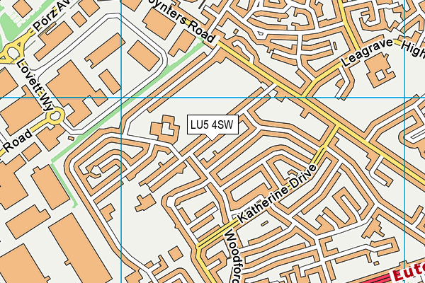 LU5 4SW map - OS VectorMap District (Ordnance Survey)