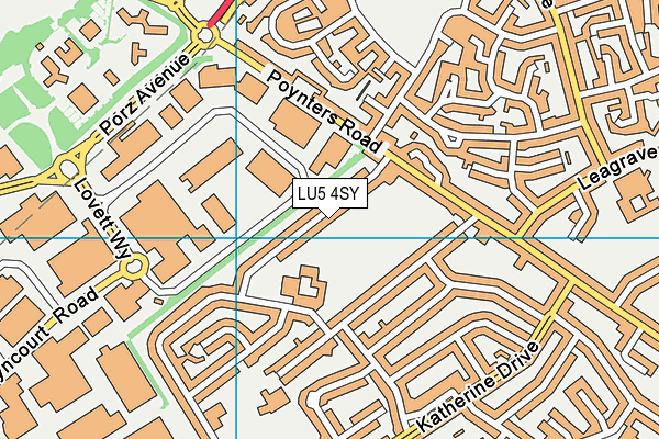 LU5 4SY map - OS VectorMap District (Ordnance Survey)