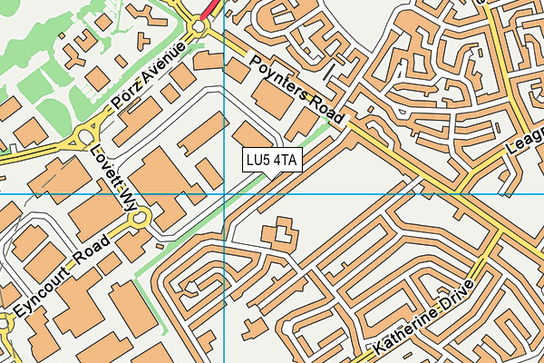 LU5 4TA map - OS VectorMap District (Ordnance Survey)