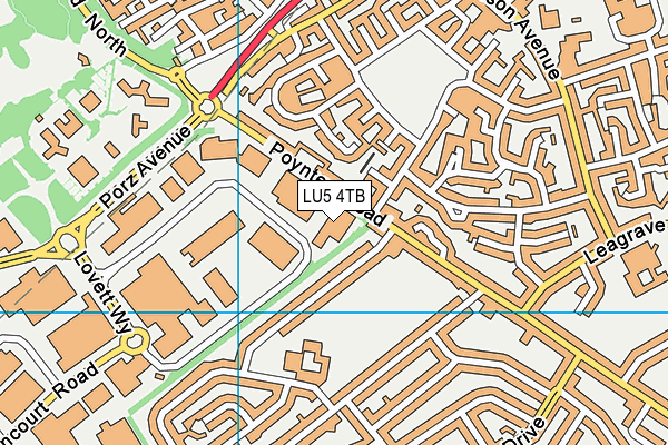 LU5 4TB map - OS VectorMap District (Ordnance Survey)