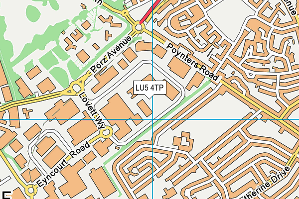 LU5 4TP map - OS VectorMap District (Ordnance Survey)
