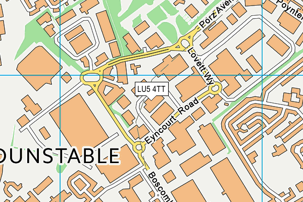 LU5 4TT map - OS VectorMap District (Ordnance Survey)
