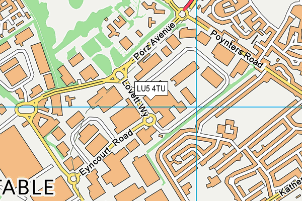 LU5 4TU map - OS VectorMap District (Ordnance Survey)