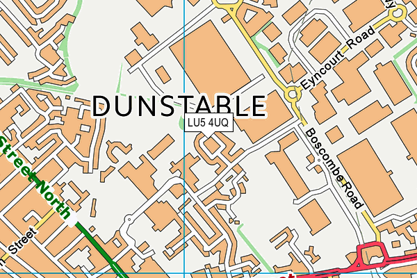 LU5 4UQ map - OS VectorMap District (Ordnance Survey)