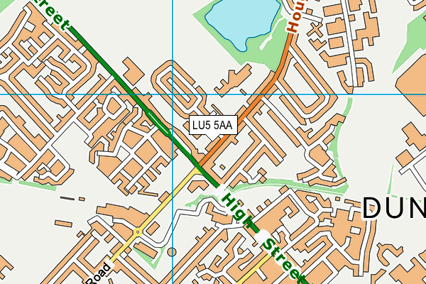 LU5 5AA map - OS VectorMap District (Ordnance Survey)