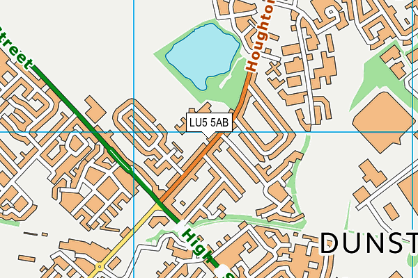 All Saints Academy (Dunstable) map (LU5 5AB) - OS VectorMap District (Ordnance Survey)