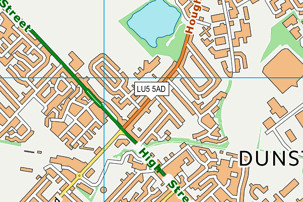 LU5 5AD map - OS VectorMap District (Ordnance Survey)