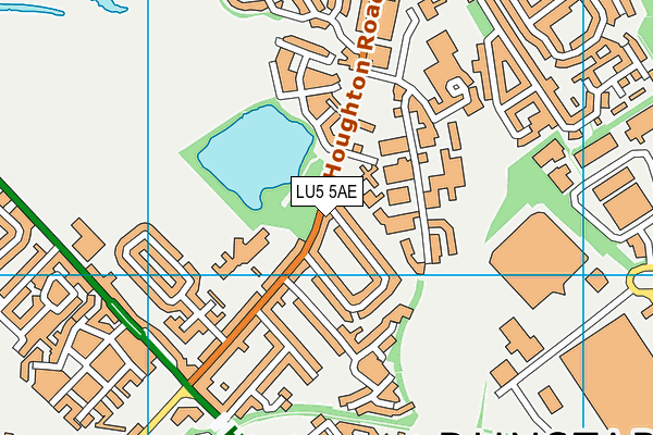 LU5 5AE map - OS VectorMap District (Ordnance Survey)