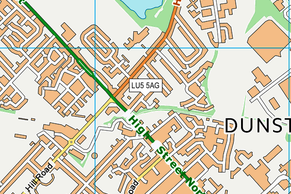 LU5 5AG map - OS VectorMap District (Ordnance Survey)