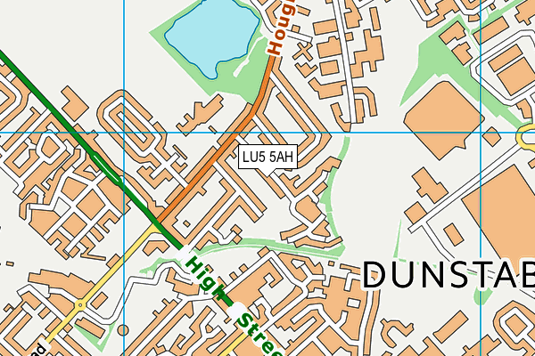 LU5 5AH map - OS VectorMap District (Ordnance Survey)