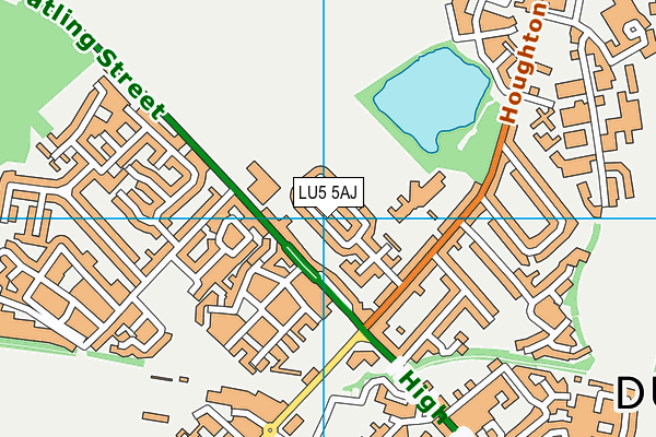 LU5 5AJ map - OS VectorMap District (Ordnance Survey)