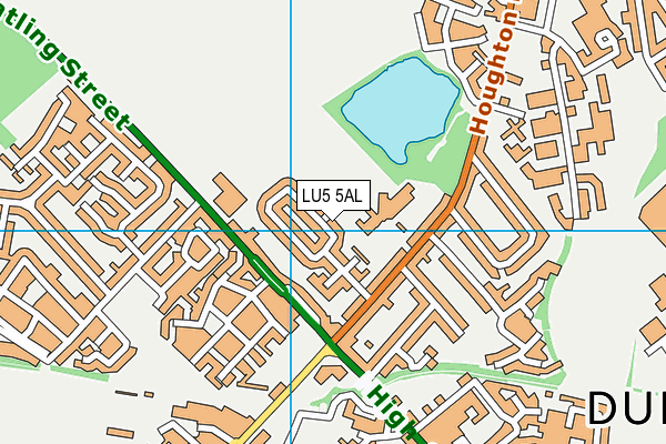LU5 5AL map - OS VectorMap District (Ordnance Survey)